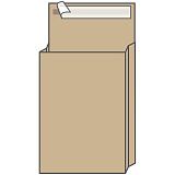 Пакет почтовый C4, UltraPac, 229*324*40мм, коричневый крафт, отр. лента, 130г/м2