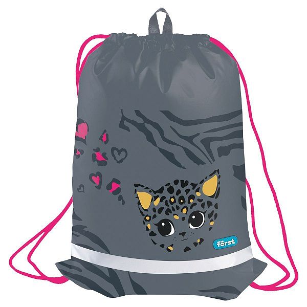 Мешок для обуви 1 отделение Först "Little leo", 360*460мм, вентиляционная сеточка, светоотражающая полоса