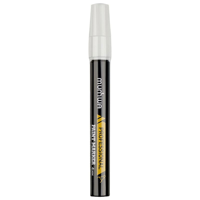 Маркер-краска MunHwa "Professional Paint Marker" белая, 4мм, нитро-основа 