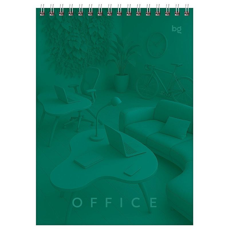 Блокнот А5 60л. на гребне BG "Моноколор. Офис"