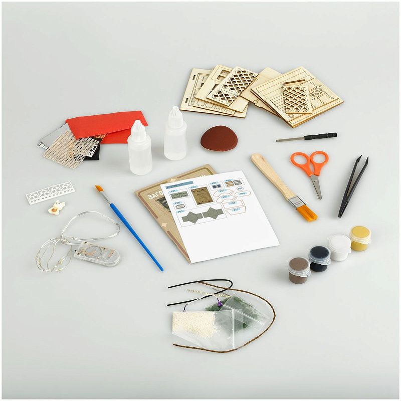 Сборная модель ТРИ СОВЫ, Румбокс "Загородная жизнь", 9*9*10,8см, картонная коробка