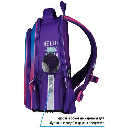 Ранец Berlingo Expert Light облегченный "Hello meow" 38*28*15см, 3 отделения, 2 кармана, анатомическая спинка 