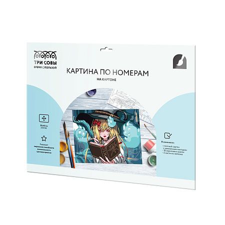 Картина по номерам на картоне ТРИ СОВЫ "Аниме", 30*40, с акриловыми красками и кистями