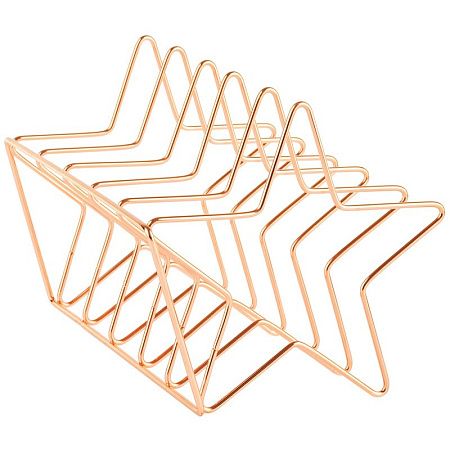 Подставка для бумаг и писем MESHU "Rose Gold. Stars", металл, 6 секций