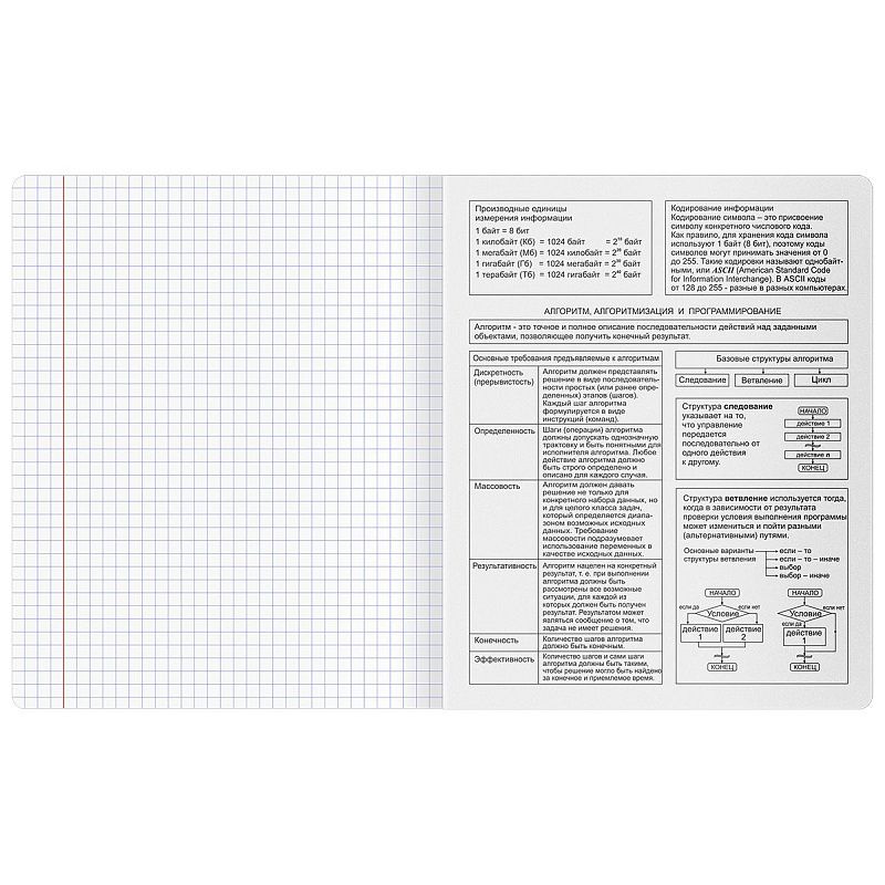 Тетрадь предметная 48л. BG "Печать времени" - Информатика, тиснение