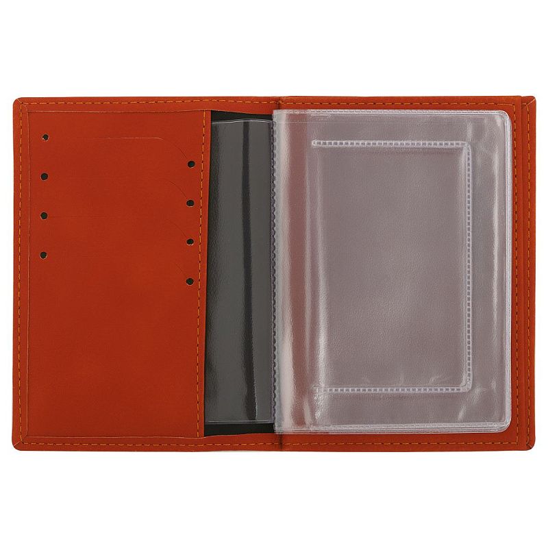 Обложка для автодокументов + паспорт OfficeSpace "AutoFiles", экокожа, терракот 
