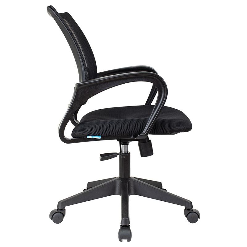 Кресло оператора Helmi HL-M95 (695) "Airy", спинка сетка черная/сиденье ткань TW черная, механизм качания