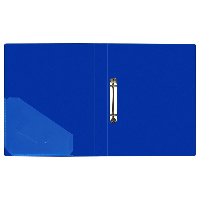 Папка на 2 кольцах СТАММ "Стандарт" А4, 40мм, 700мкм, пластик, синяя 