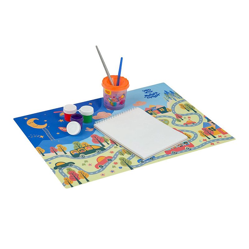 Клеенка для уроков труда Мульти-Пульти "Автопутешествия", 35*50см, ПВХ