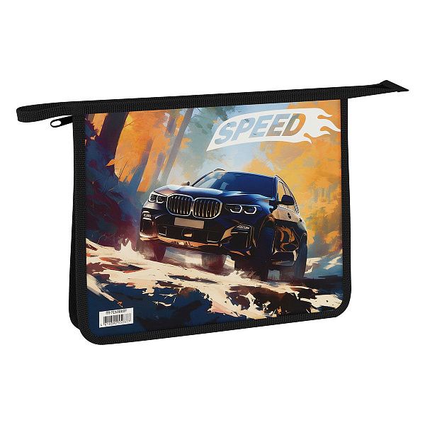 Папка для тетрадей 1 отделение, ArtSpace "Off-road", А5, пластик, на молнии