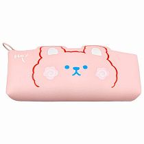 Пенал ЮНЛАНДИЯ ЮНИОР, 1 отделение, искусственная кожа, Pink bear, 20х9х7 см, 273818