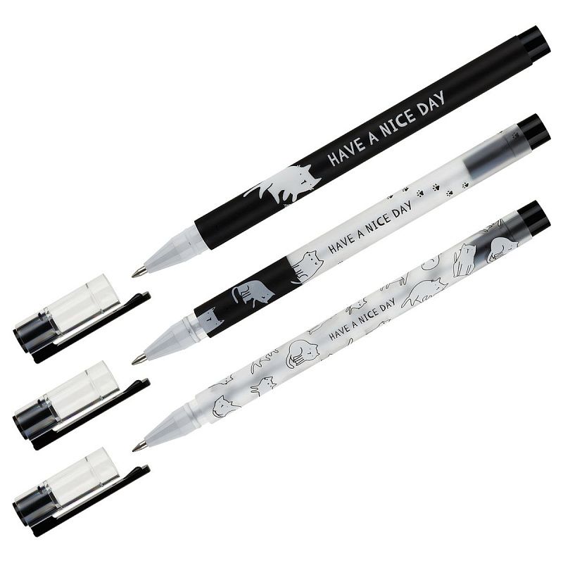 Ручка шариковая MESHU "Cute pattern" синяя, 0,5мм, корпус ассорти