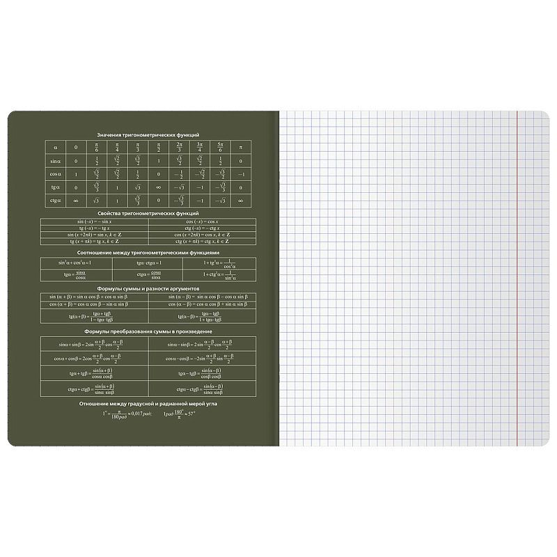 Тетрадь предметная 48л. BG "Сolor object" - Алгебра, soft-touch ламинация, тиснение фольгой, 70г/м2