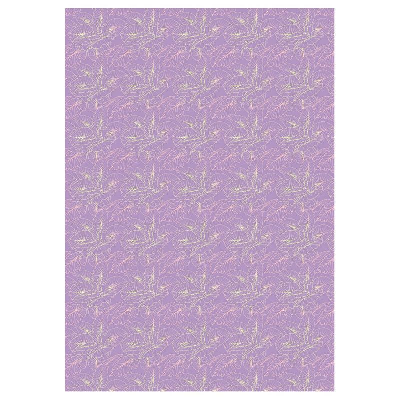 Упаковочная бумага глянц. 70*100см, MESHU "Grace twigs", 80 г/м2, ассорти, 5 дизайнов