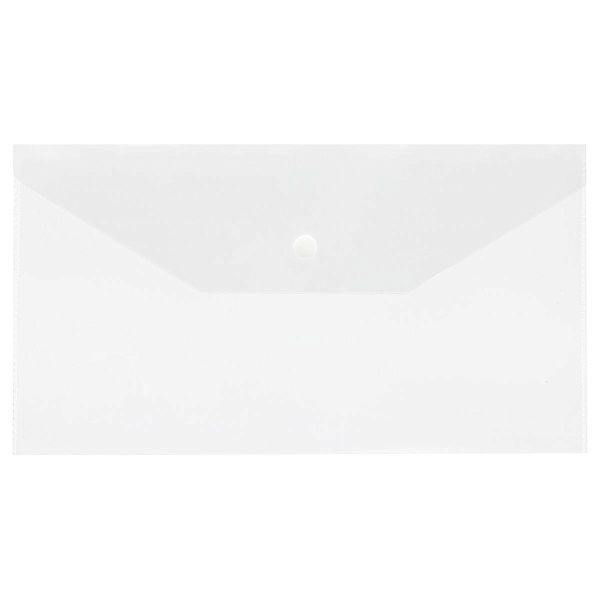 Папка-конверт на кнопке СТАММ С6, 150мкм, пластик, прозрачная