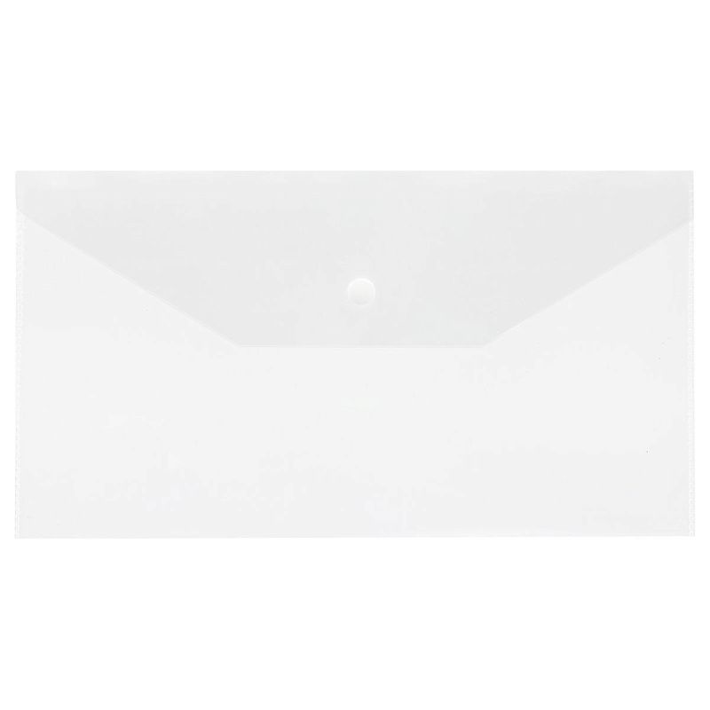 Папка-конверт на кнопке СТАММ С6, 150мкм, пластик, прозрачная