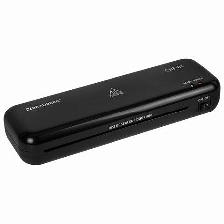 Ламинатор BRAUBERG CHF-01 А4, 60-150 мкм, 25 см/мин, с подарочным набором для ламинирования: резак, обрезчик углов, пленка 52 шт., 532861