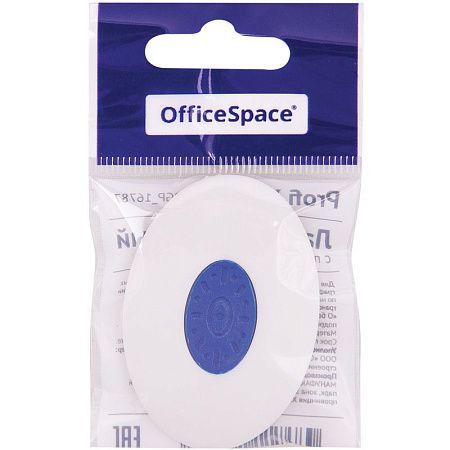 Ластик OfficeSpace "Profi XL", овальный, большой, термопластичная резина, пластик. держатель, 60*50*9мм 