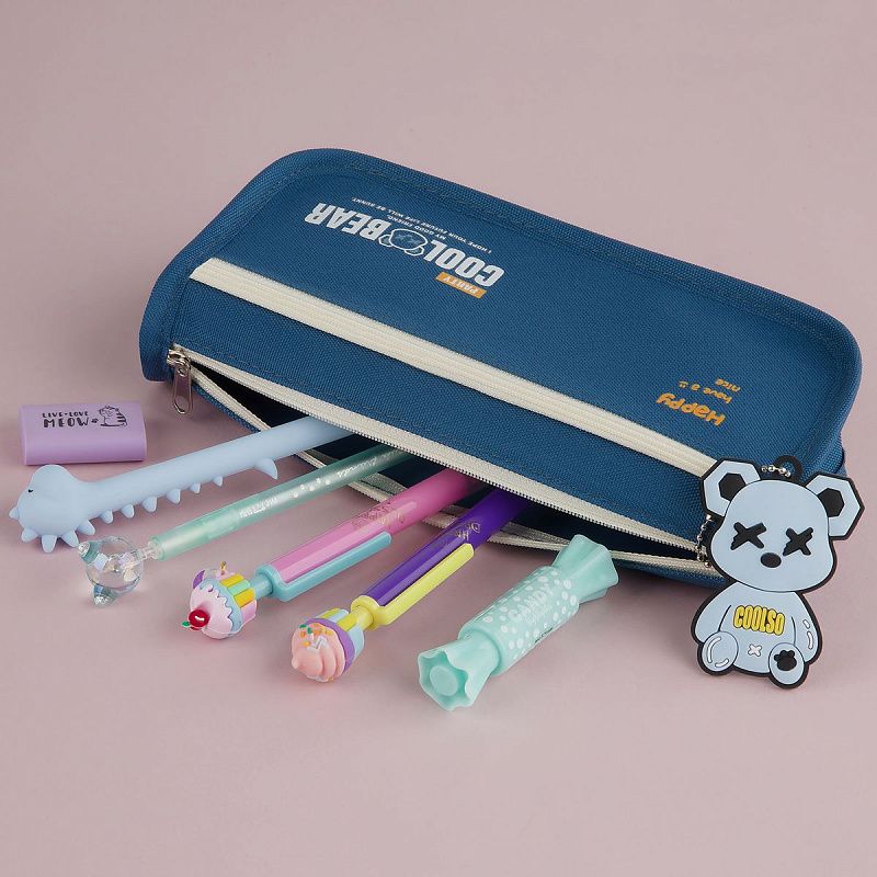 Пенал мягкий 210*100*50 MESHU "Color Bear", полиэстер 