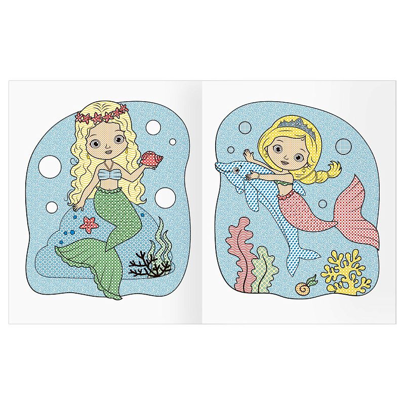 Раскраска водная 200*250, 8 стр., ТРИ СОВЫ "Раскрась водой. Русалочки"