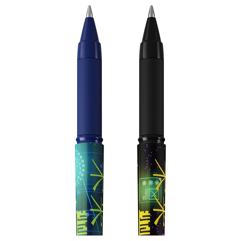 Ручка шариковая Berlingo "Futureal" синяя, 0,7мм, грип, рисунок на корпусе, soft-touch, ассорти 