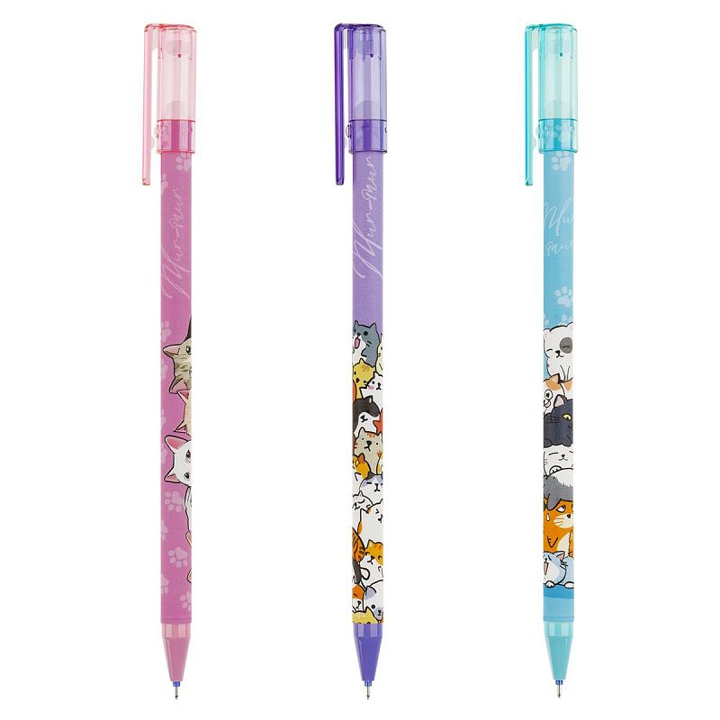 Ручка гелевая стираемая MESHU "Mur-mur" синяя, 0,5мм, корпус ассорти 