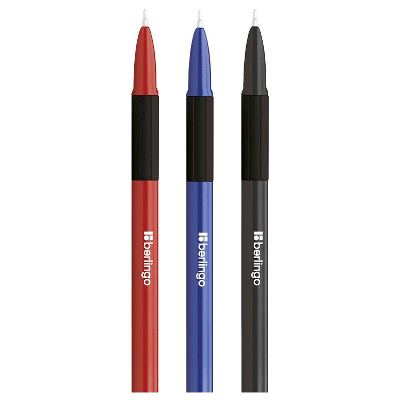 Ручка шариковая Berlingo "Metallic Pro" синяя, 0,7мм, грип 