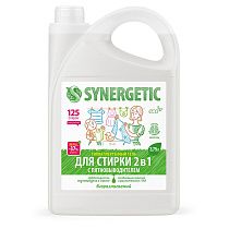 Гель для стирки Synergetic, универсальный, с эффектом пятновыводителя, гипоаллергенный, концентрат, без запаха, канистра, 3,75л Гель для стирки Synergetic, универсальный, с эффектом пятновыводителя, гипоаллергенный, концентрат, без запаха, канистра, 3,75л