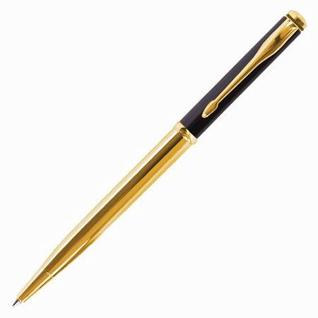 Ручка подарочная шариковая GALANT "ARROW GOLD", корпус черный/золотистый, детали золотистые, узел 0,7 мм, синяя, 143523 
