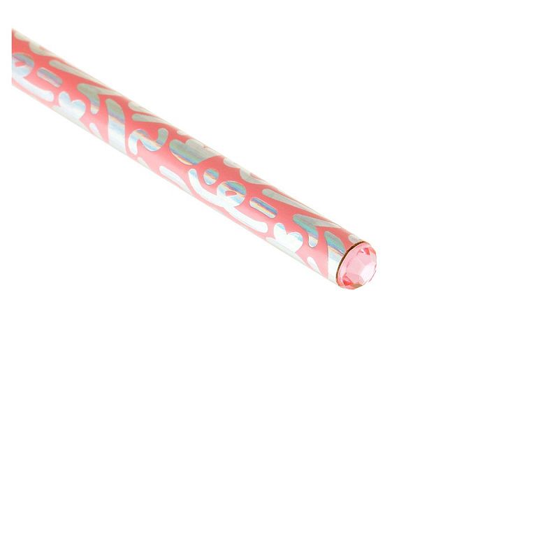 Карандаш ч/г MESHU "Hologram", HB, заточен., c фольгированием, стразы на топе, без ластика, ассорти, туба 