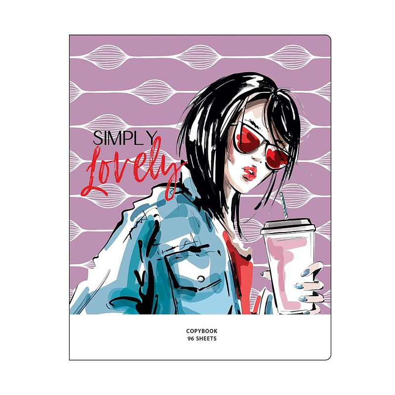 Тетрадь 96л., А5, клетка BG "Simply the best", глянцевая ламинация