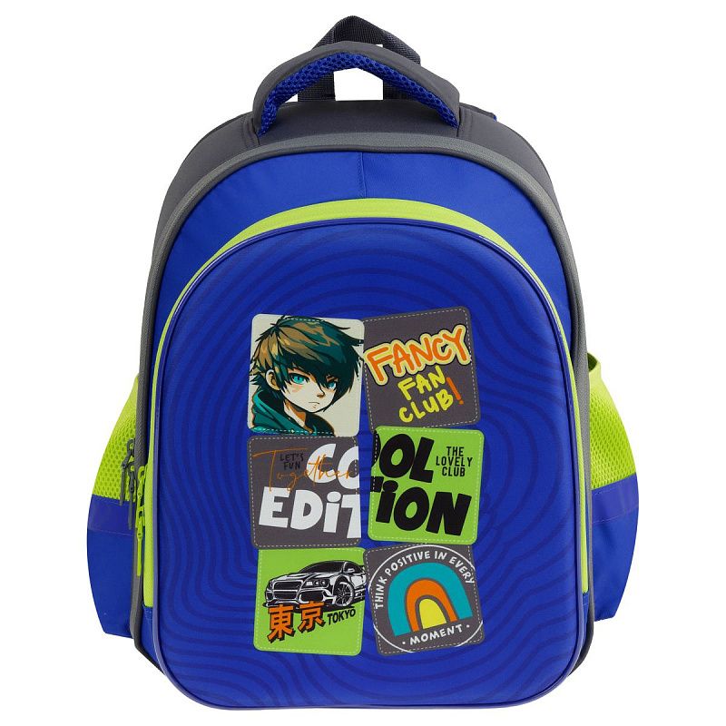 Ранец ArtSpace School Friend Light "Cool Boy" 35*29*12см, 2 отделения, 2 кармана, анатомическая спинка 