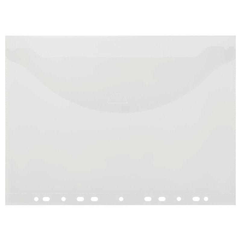 Папка-конверт с перфорацией с клапаном OfficeSpace А4, 180мкм, прозрачная