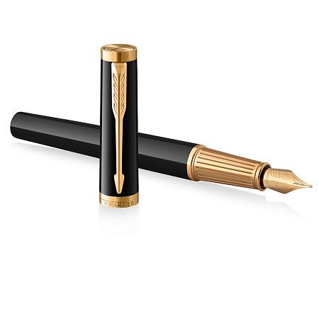 Ручка перьевая Parker "Ingenuity Black GT" 0,8мм, подарочная упаковка 