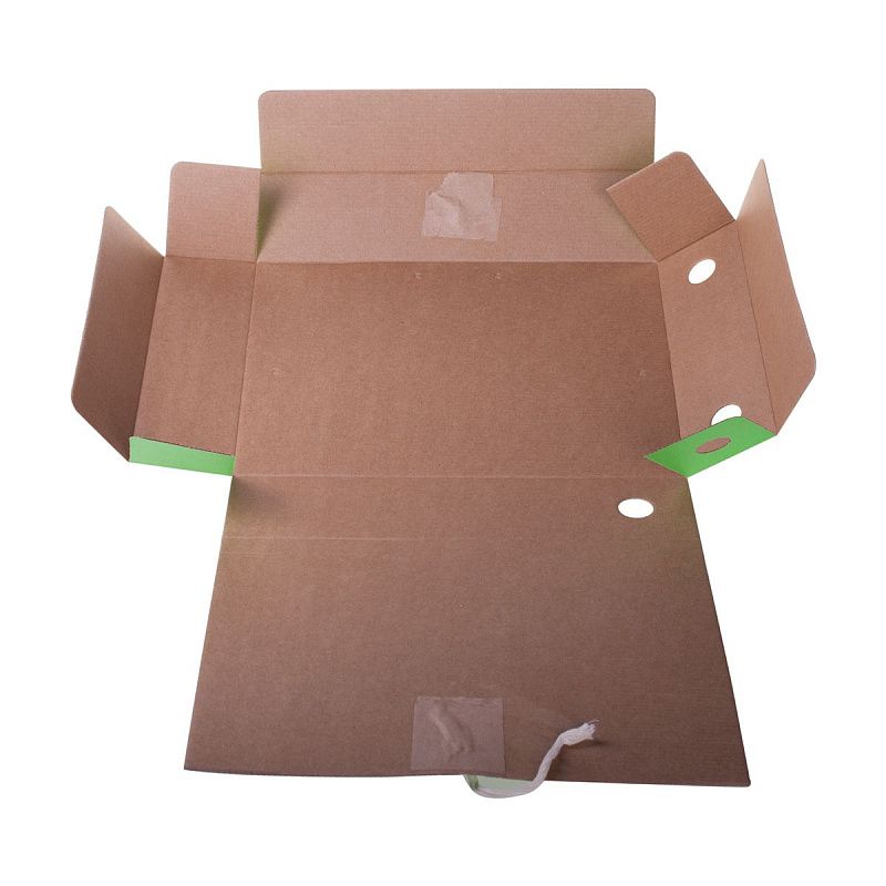 Папка архивная с завязками OfficeSpace, микрогофрокартон, 75мм, зеленый, до 700л. 