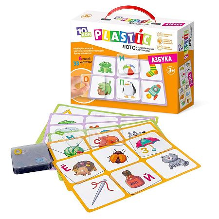 Игра настольная Лото Десятое королевство "Азбука", картонная коробка
