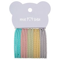 Резинки для волос MESHU,  пастельные ассорти, 20шт., европодвес