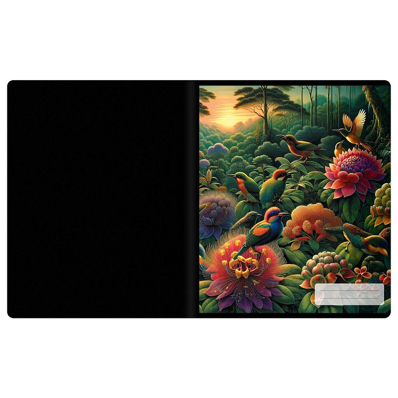 Тетрадь предметная 48л. BG "Информационное поле" - Биология, soft-touch ламинация, выб. лак