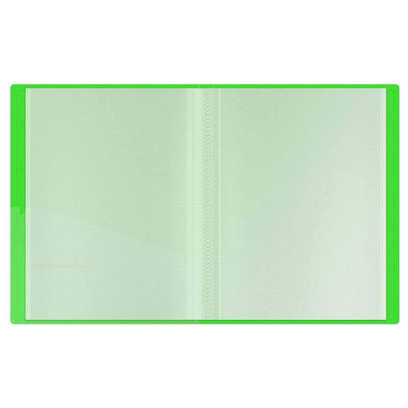 Папка с 40 вкладышами Berlingo "Neon", 24мм, 1000мкм, зеленый неон, с внутр. карманом 