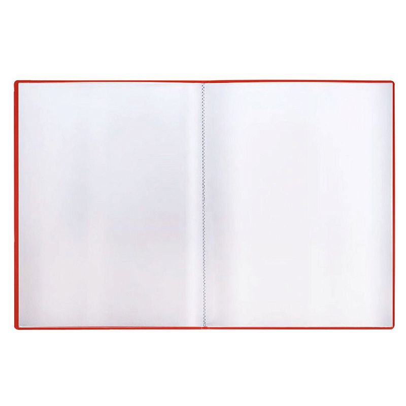 Папка с 10 вкладышами СТАММ А4, 9мм, 500мкм, пластик, красная 