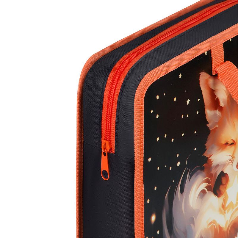 Папка с ручками А4 ArtSpace "The Magic Fox", пластик, на молнии, 70мм 