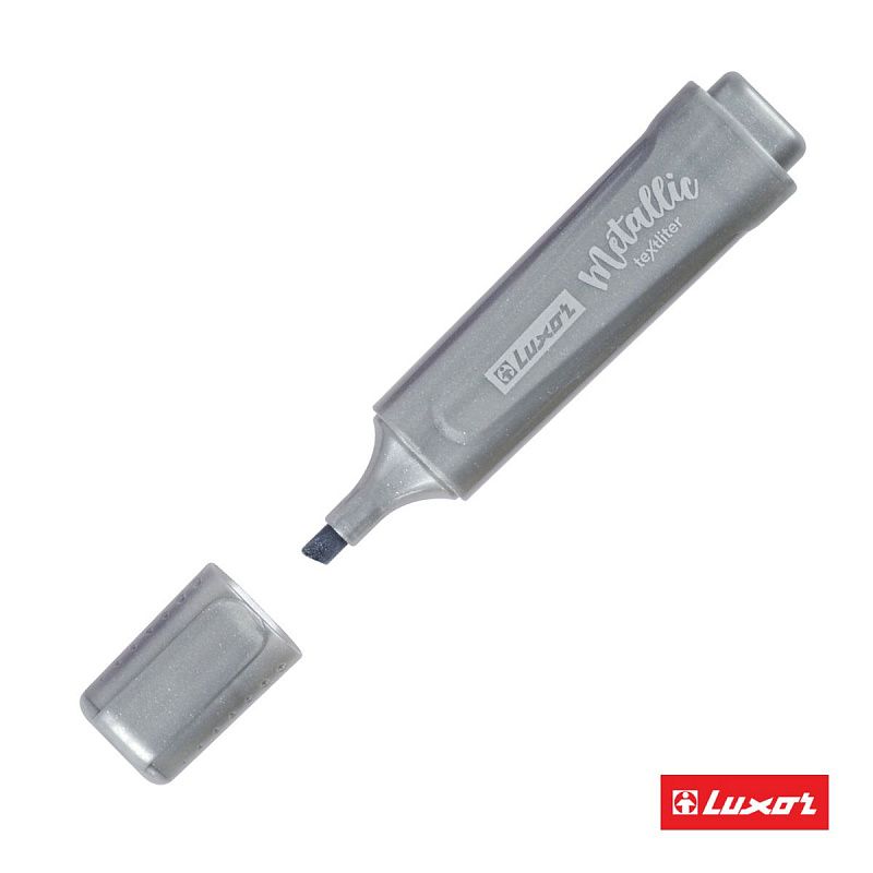Текстовыделитель Luxor "Textliter Metallic" серебро, 1-5мм 