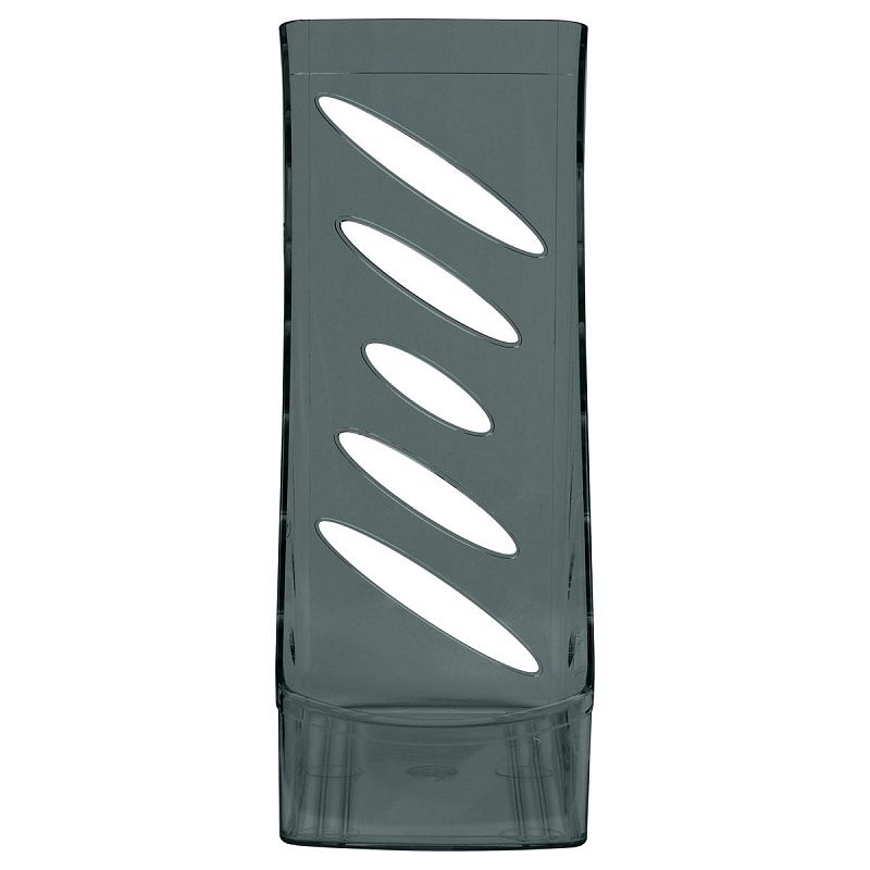 Лоток для бумаг вертикальный СТАММ "Тропик", тонированный черный, ширина 110мм