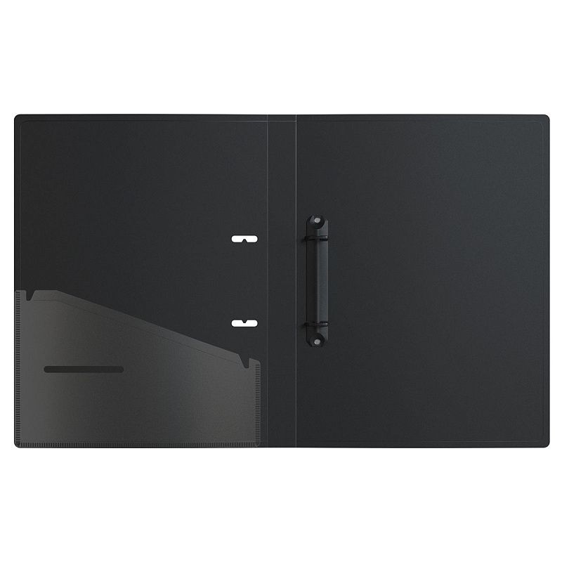 Папка на 2 кольцах Berlingo "Your Way", А4, 24мм, 600мкм, черная, D-кольца, с внутр. карманом 