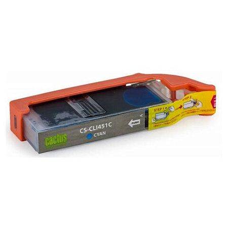 Картридж струйный CACTUS (CS-CLI451C) для CANON Pixma iP7240, голубой 