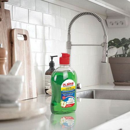 Средство для мытья посуды 500 г, LAIMA PROFESSIONAL, концентрат, "Яблоко", 604650 