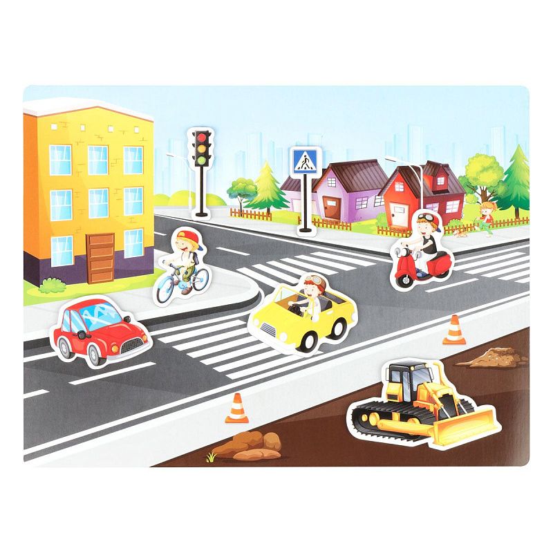 Игра развивающая на магнитах ТРИ СОВЫ "Транспорт", 23 эл. 