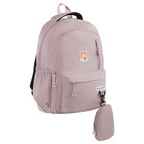 Рюкзак MESHU "Pink", 45*32*18см, 2 отделения, 4 кармана, уплотненная спинка,  в комплекте пенал 15*10см