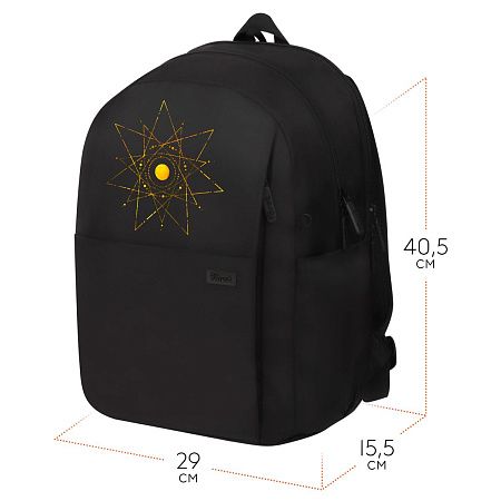 Рюкзак Först F-Spiritual "Cosmic star" 40,5*29*15,5см, 2 отделения, 5 карманов, уплотненная спинка 
