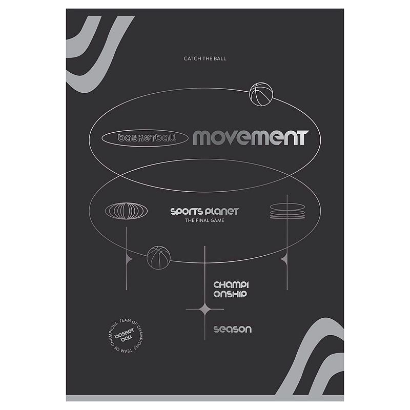 Тетрадь 96л., А4, клетка BG "Мой выбор", soft-touch ламинация, тиснение фольгой